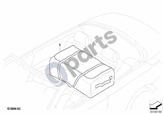 BMW 3 E92 E93 galinio salono krepšys – schema