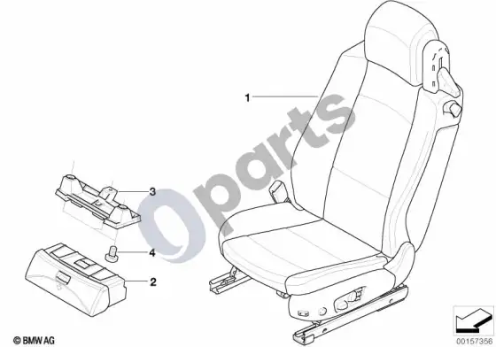 BMW 3 E92 E93 seat, front, complete seat – schema