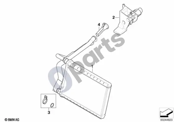 BMW 3 E92 E93 šilumokaitis denso – schema