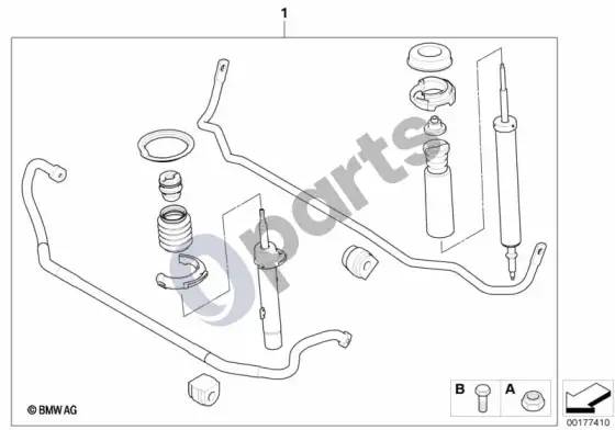 BMW 3 E92 E93 sportinė važiuoklė – schema