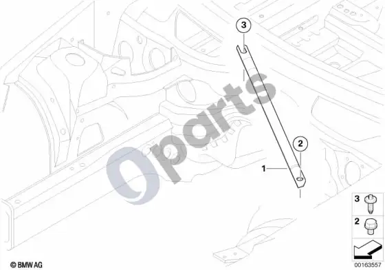 BMW 3 E92 E93 statramsčių skersinė jungtis – schema