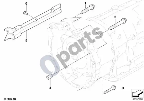 BMW 3 E92 E93 transmission mounting parts; 2007.09 - ... – schema