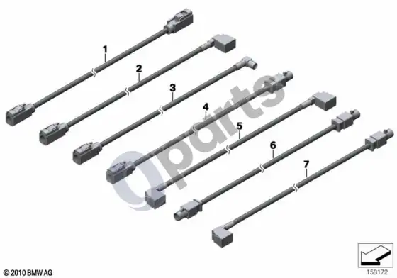 BMW 3 E92 E93 universalus antenos kabelis – schema