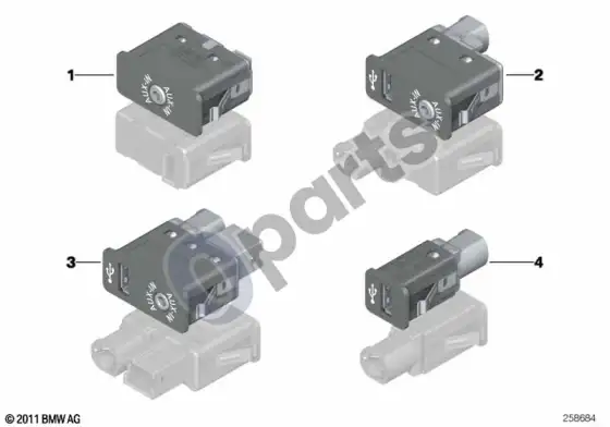 BMW 3 E92 E93 USB/AUX-IN lizdas – schema