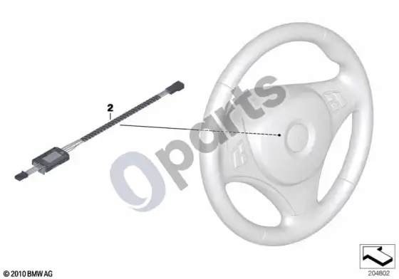 BMW 3 E92 E93 valdymo blokas, vairo šildymo elektronika – schema