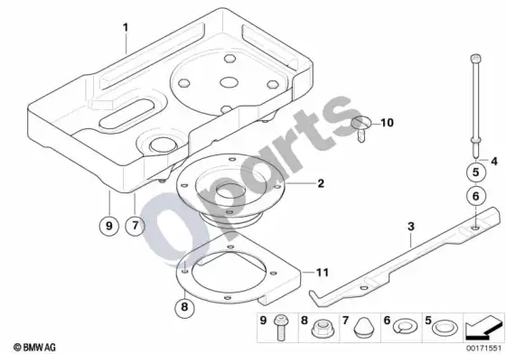 BMW 3 E92 E93 vibracijų slopintuvas – schema