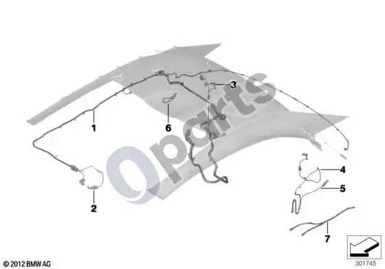 BMW 3 E92 E93 wiring harness, hardtop, retractable – schema