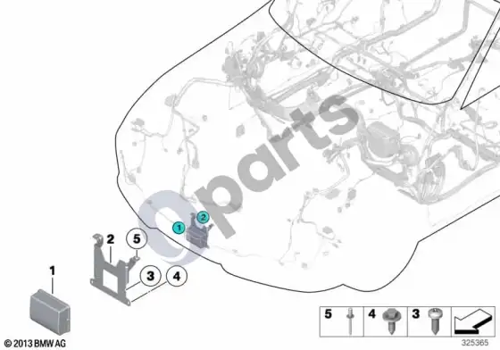 BMW 3 F30 F35 F31 ACC jutiklis – schema