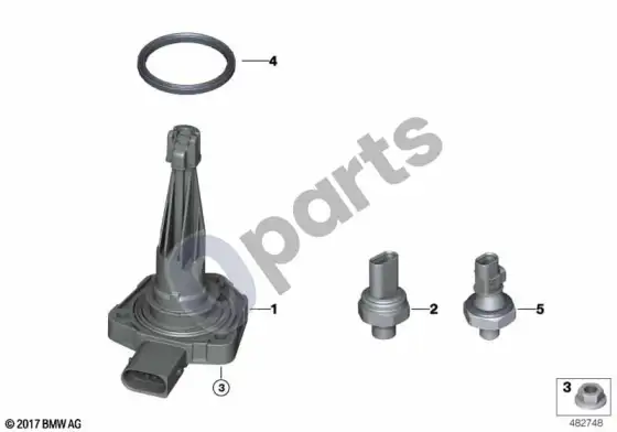 BMW 3 F30 F35 F31 variklio jutiklių sistema – schema