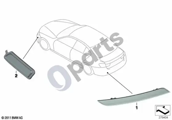 BMW 3 F30 F35 F31 atšvaitas – schema