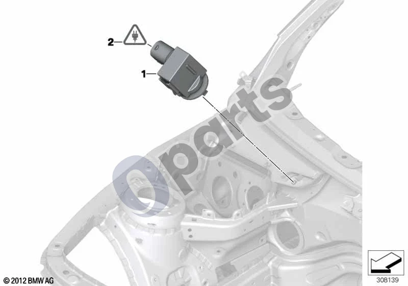 BMW 3 F30 F35 F31 (2012–2018) AUC jutiklis schema – pozicija 01: AUC jutiklis