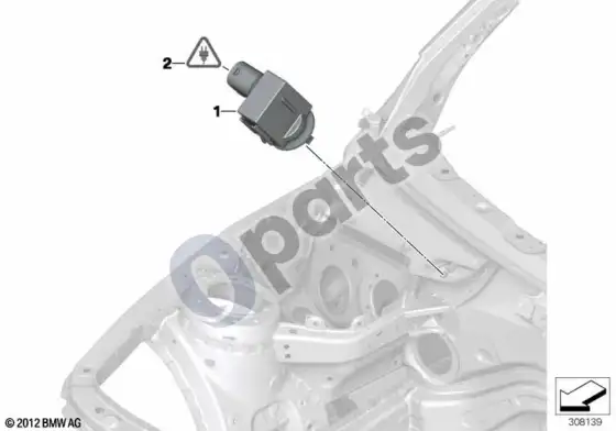 BMW 3 F30 F35 F31 AUC jutiklis – schema