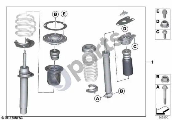 BMW 3 F30 F35 F31 BMW m performance pakaba (F30) – schema