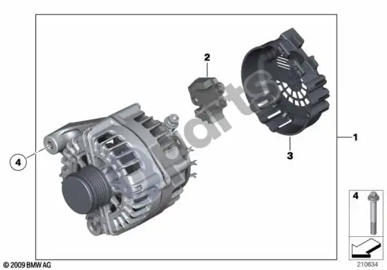 BMW 3 F30 F35 F31 generatorius – schema