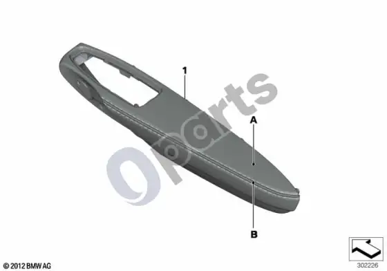 BMW 3 F30 F35 F31 individualus porankis, oda, priekinis – schema