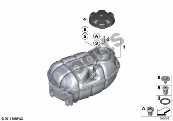 BMW 3 F30 F35 F31 išsiplėtimo bakelis – schema