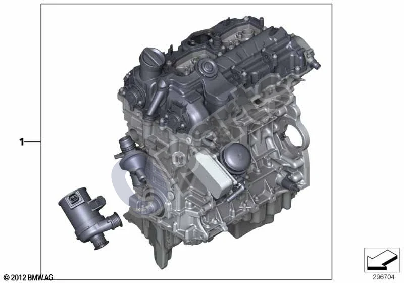 BMW 3 F30 F35 F31 (2012–2018) Jėgos agregatas (N20) schema – Stūmoklis