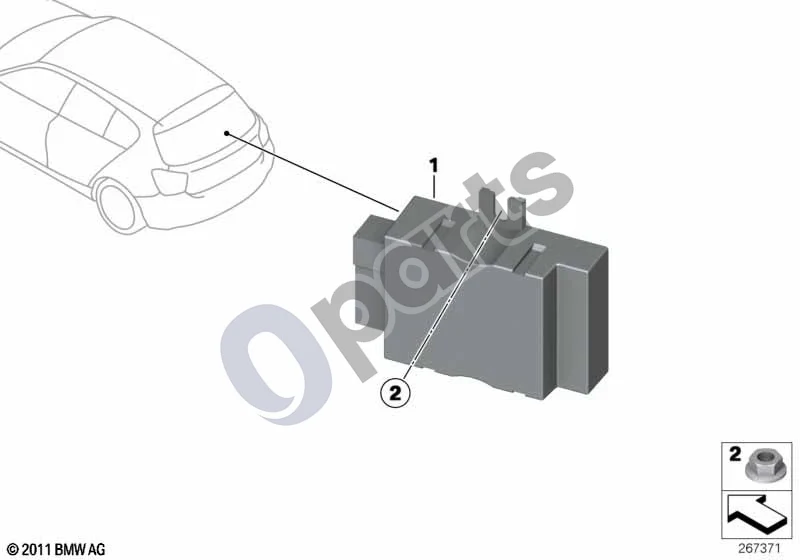 BMW 3 F30 F35 F31 (2012–2018) Kuro siurblio valdymo blokas (B47) schema – pozicija 01: Kuro siurblio valdymo blokas