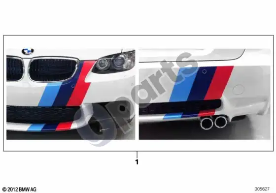 BMW 3 F30 F35 F31 m performance 'giugiaro' priekinis / galinis – schema