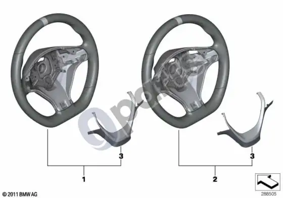 BMW 3 F30 F35 F31 m performance vairas be ekrano – schema