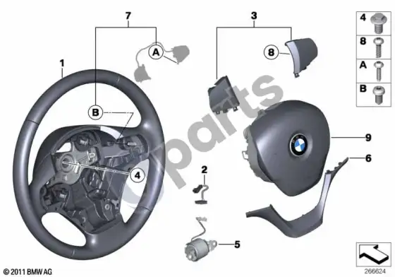 BMW 3 F30 F35 F31 odinis vairas – schema
