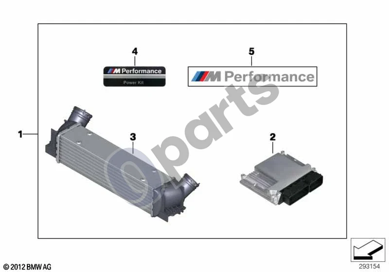 BMW 3 F30 F35 F31 (2012–2018) Power Kit komplektas schema – pozicija 04: Lentelė (M PERFORMANCE)