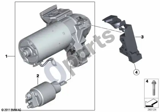 BMW 3 F30 F35 F31 starteris – schema