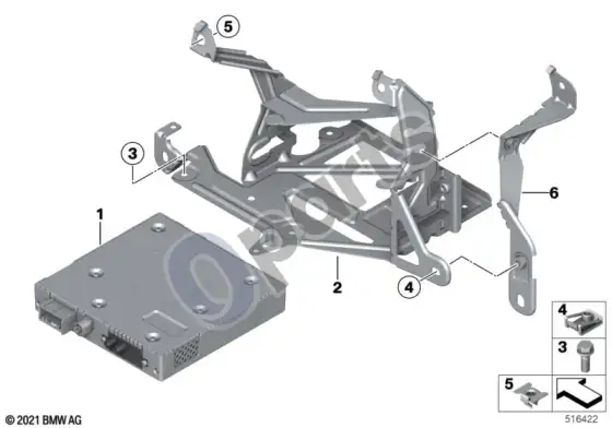 BMW 3 F30 F35 F31 TV modulis / laikiklis – schema
