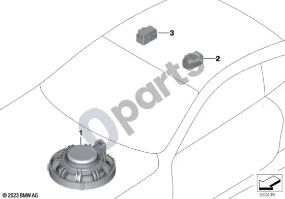 BMW 3 G20 G21 atskiros dalys laisvų rankų įrangai – schema