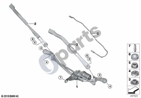 BMW 3 G20 G21 atskiros valytuvo dalys – schema