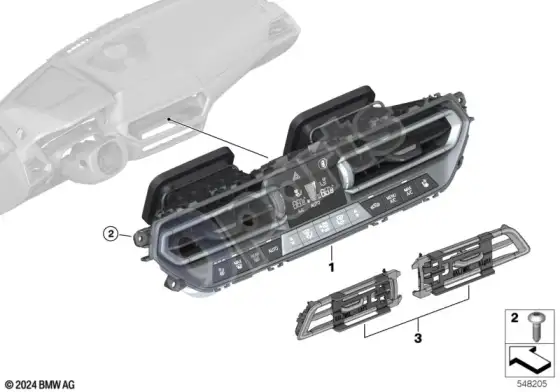 BMW 3 G20 G21 automatinis oro kondicionavimo valdymas; ... - 2022.07 – schema