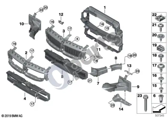 BMW 3 G20 G21 oro kanalai – schema