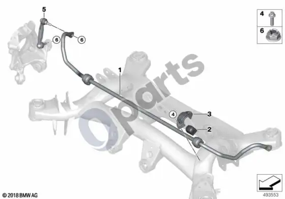 BMW 3 G20 G21 galinis stabilizatorius (G21 TOURING 330E) – schema