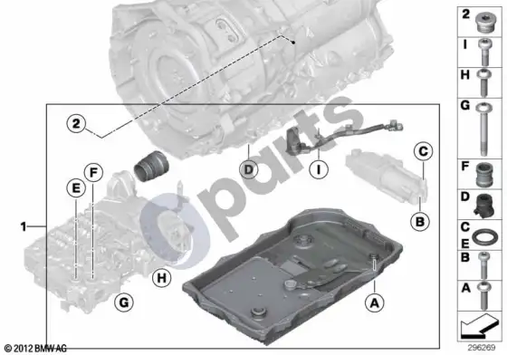 BMW 3 G20 G21 GA8HP51Z alyvos siurblio laidų pynė – schema