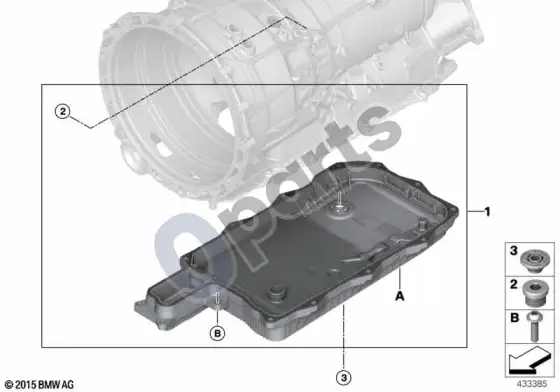 BMW 3 G20 G21 GA8P75HZ alyvos karteris – schema