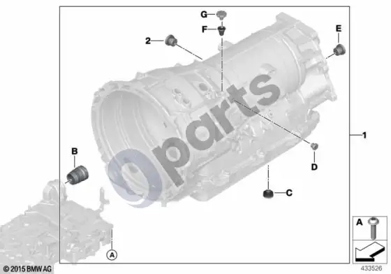 BMW 3 G20 G21 GA8P75HZ smulkios dalys – schema