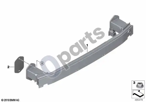 BMW 3 G20 G21 galinis laikiklis – schema