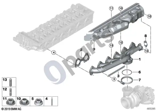 BMW 3 G20 G21 išmetimo kolektorius – AGR – schema