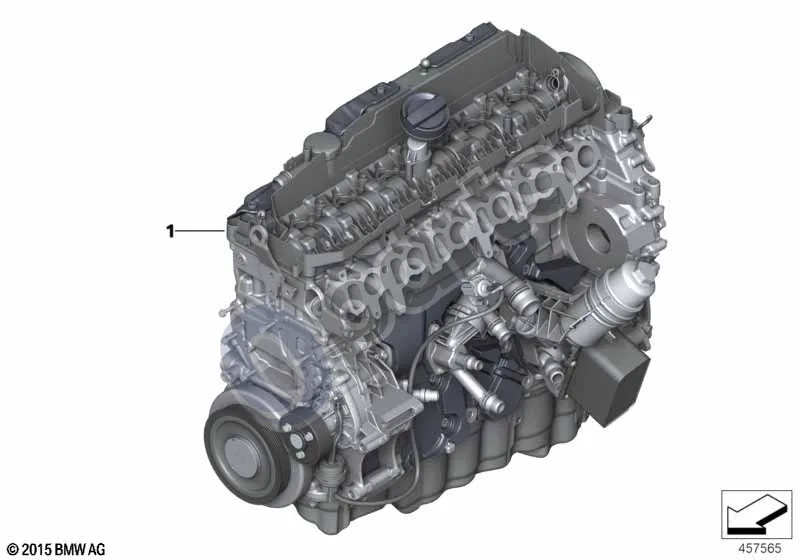 BMW 3 G20 G21 (2019–) Jėgos agregatas (G20 SALOON LCI 330DXB57O, G20 SALOON 330DXB57, G21 TOURING 330DXB57) schema – pozicija 01: RP variklis