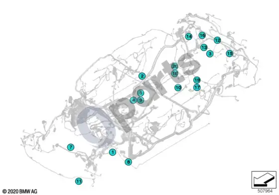BMW 3 G20 G21 jungtis nuo m268*1b-->m368*1b – schema