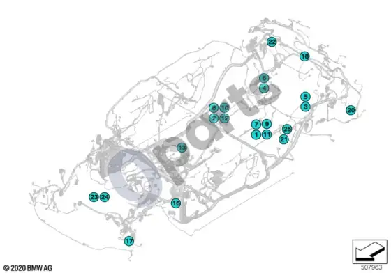 BMW 3 G20 G21 jungtis nuo m369*1b-->m89*1b – schema