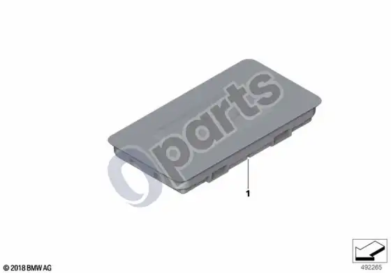 BMW 3 G20 G21 NFC daiktadėžė – schema