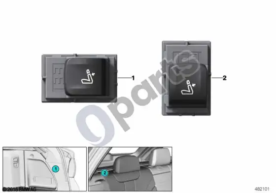 BMW 3 G20 G21 nuotolinio atlošo atrakinimo jungiklis – schema