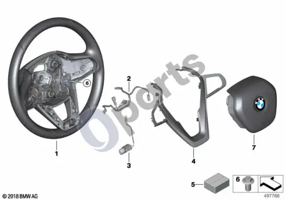 BMW 3 G20 G21 odinis vairas – schema