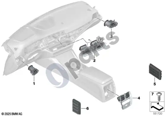 BMW 3 G20 G21 oro išleidimo anga; 2022.07 - 2024.07 – schema