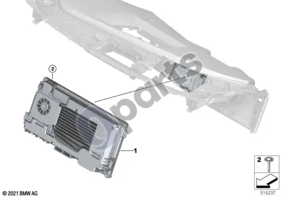 BMW 3 G20 G21 prietaisų skydelio valdymo blokas – schema