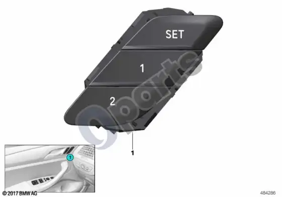 BMW 3 G20 G21 sėdynės atminties mygtukas – schema