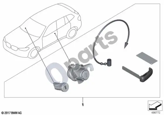 BMW 3 G20 G21 vienalaikis užrakinimas / raktas – schema