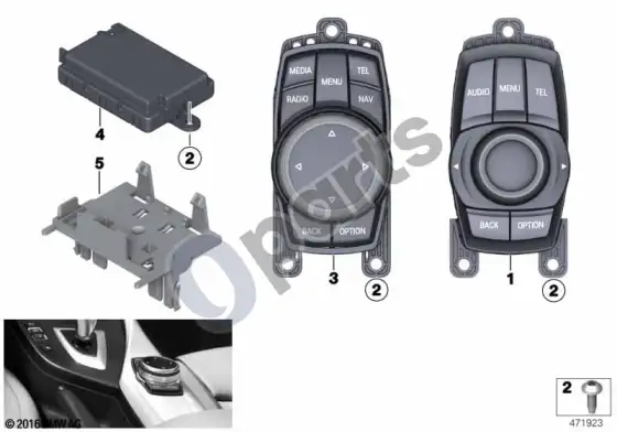 BMW 4 F32 F33 valdiklis – schema