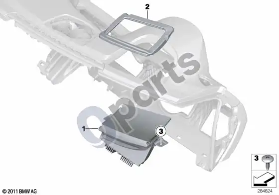 BMW 4 F32 F33 projekcinis ekranas – schema